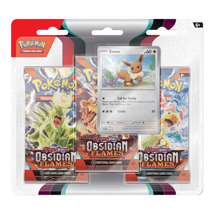 Pokemon TCG: Obsidian Flames 3-Pack Blister (Houndstone/Eevee)