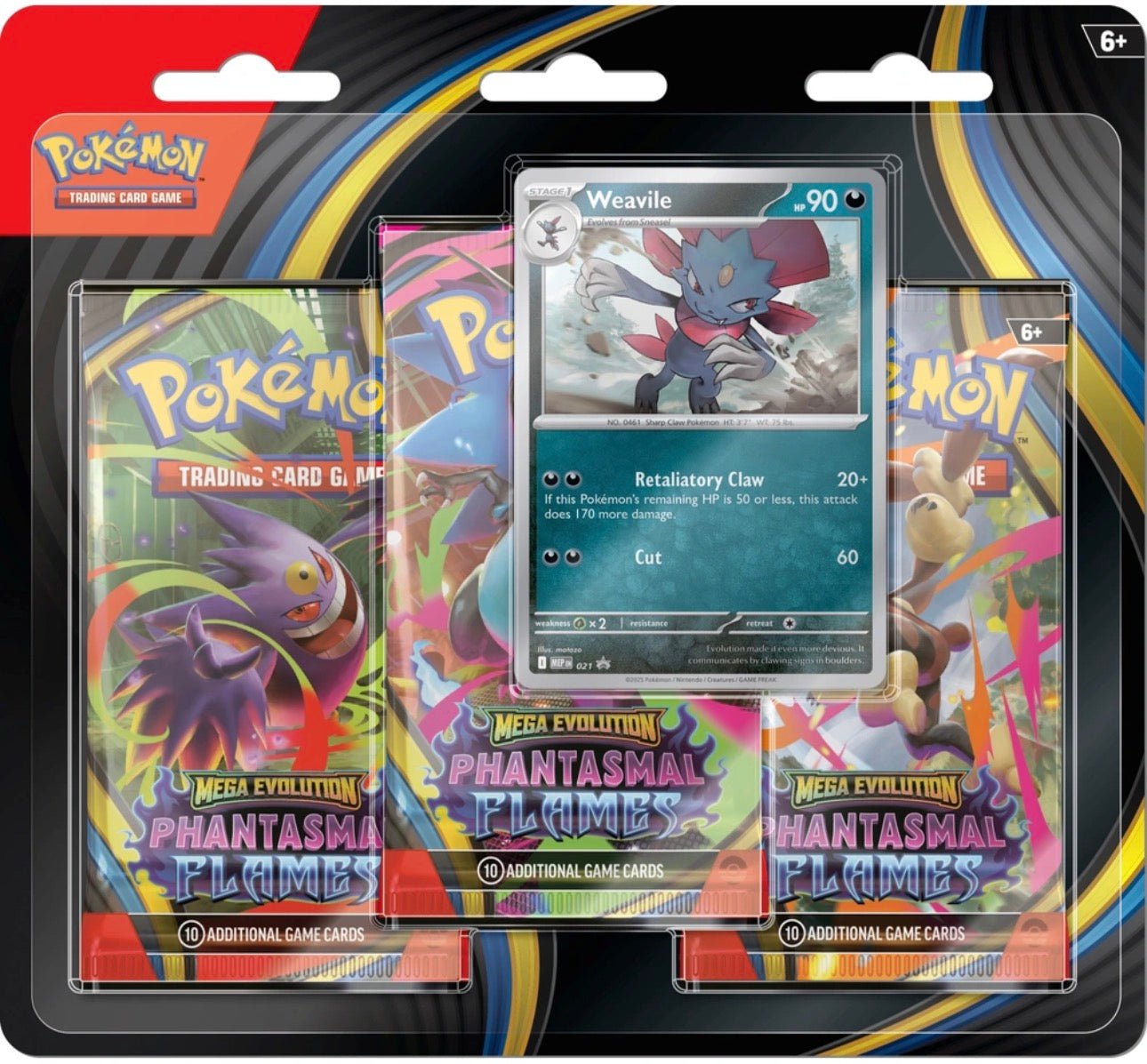 Pokémon Trading Card Game (TCG): Mega Evolution Phantasmal Flames Booster 3 Pack Assortment