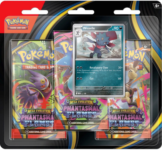 Pokémon Trading Card Game (TCG): Mega Evolution Phantasmal Flames Booster 3 Pack Assortment