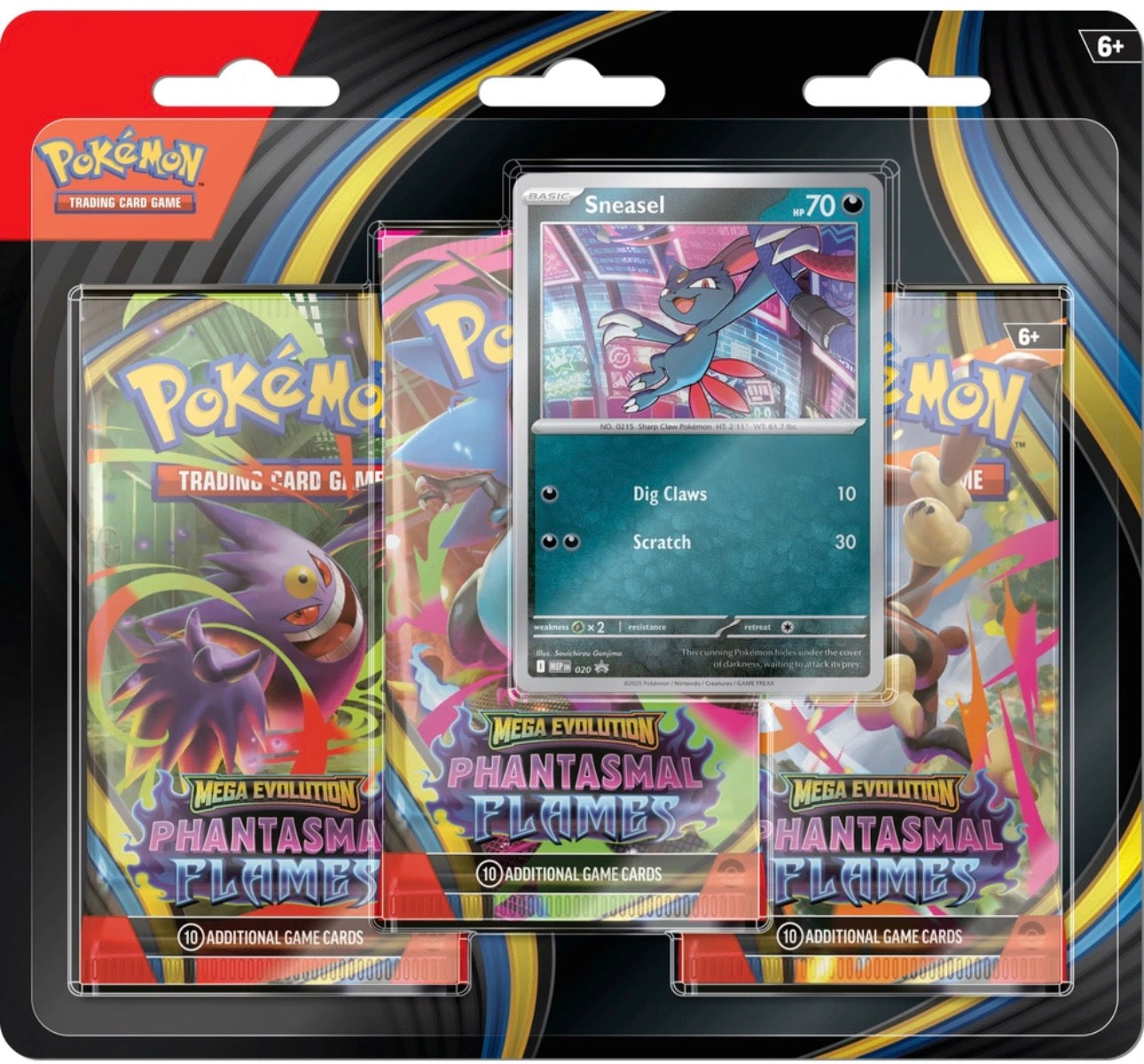 Pokémon Trading Card Game (TCG): Mega Evolution Phantasmal Flames Booster 3 Pack Assortment