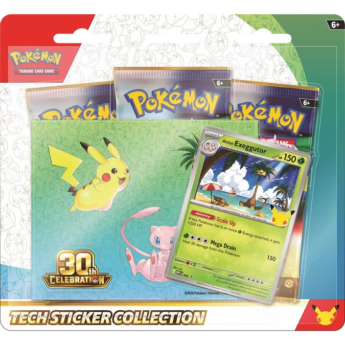 Pokémon TCG: Tech Sticker Collection - Assorted - 30th Celebration (Lucario/Exeggutor promo randomly sent) (preorder)