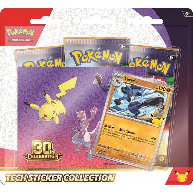 Pokémon TCG: Tech Sticker Collection - Assorted - 30th Celebration (Lucario/Exeggutor promo randomly sent) (preorder)