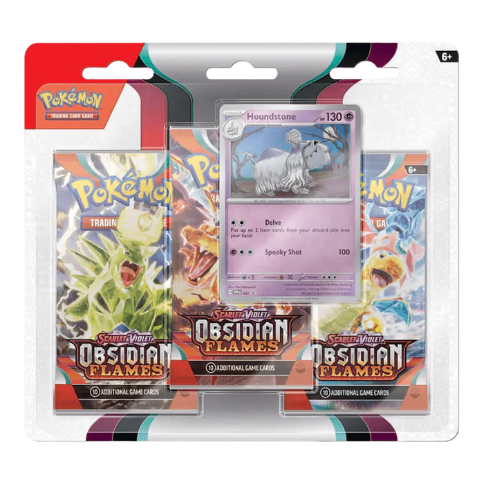 Pokemon TCG: Obsidian Flames 3-Pack Blister (Houndstone/Eevee)