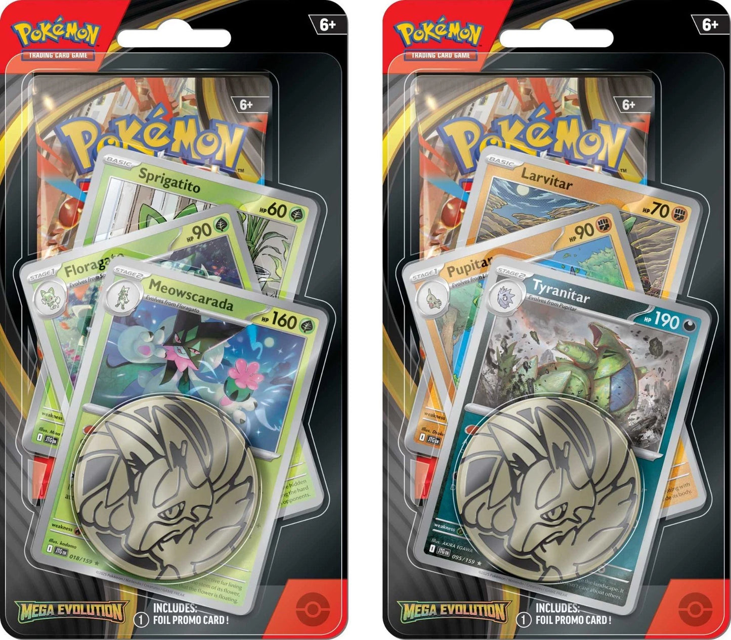 Pokemon TCG: Mega Evolution Premium Checklane Tyranitar and Meowscarada Booster