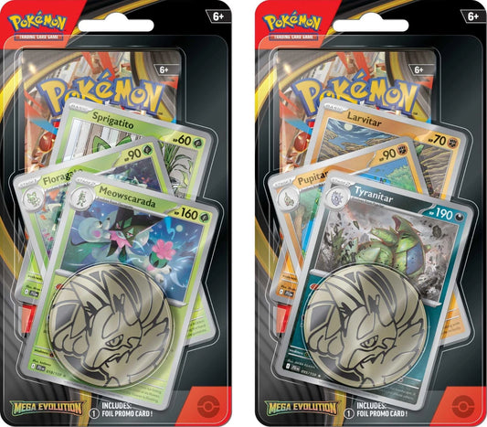 Pokemon TCG: Mega Evolution Premium Checklane Tyranitar and Meowscarada Booster